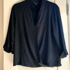 Bobeau Black Blouse, Size Medium